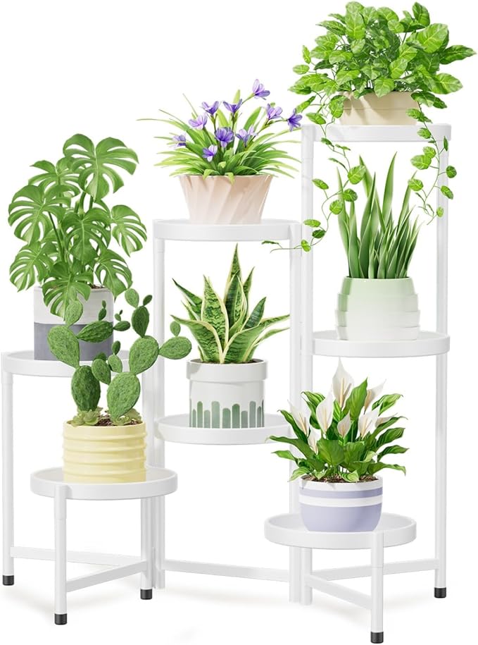 iDavosic.ly 7 Tier Large Plant Stand Indoor, 10 Inch Wide Tall Corner Metal by iDavosicly