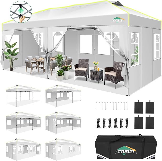 COBIZI 10x20 Pop Up Canopy Tent by COBIZI