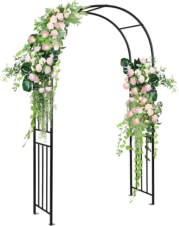 Giantex Garden Arbor, 7.2FT Wedding Arch Garden Trellis by Giantex