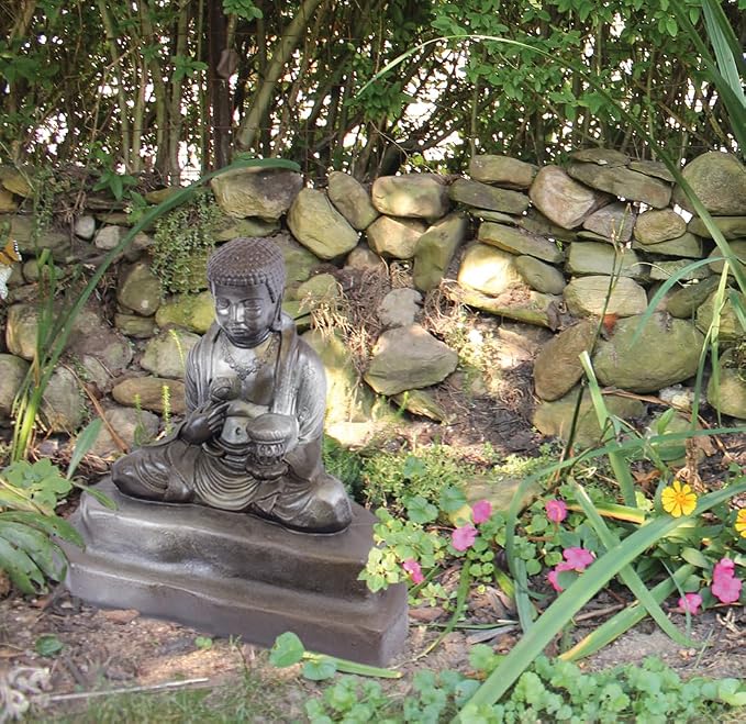 Emsco Group 92220 Lightweight Meditating Buddha Garden Statue - Image 4