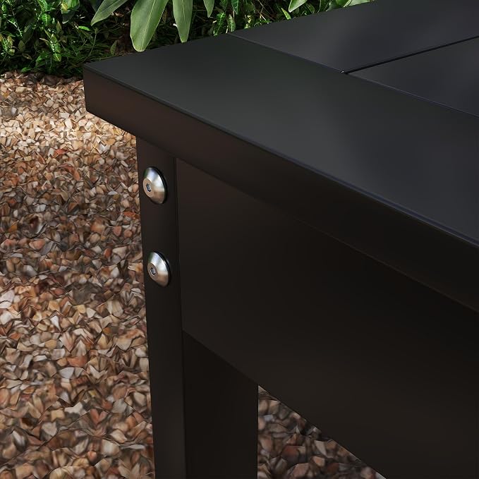 Outsunny Outdoor Bench, Backless Garden Loveseat - Image 9