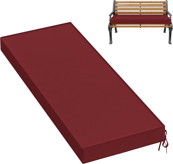 Premium Outdoor Bench Cushions for Patio Furniture 3.5inches Memory Foam Bench by Pakunoda