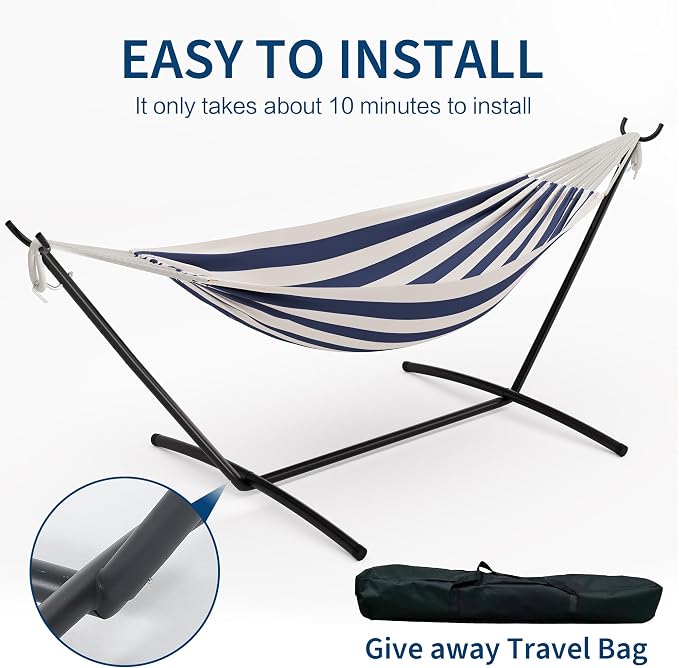 GAOMON Double Hammock with Stand, 450 lb Capacity, Adjustable Portable Hammock - Image 6
