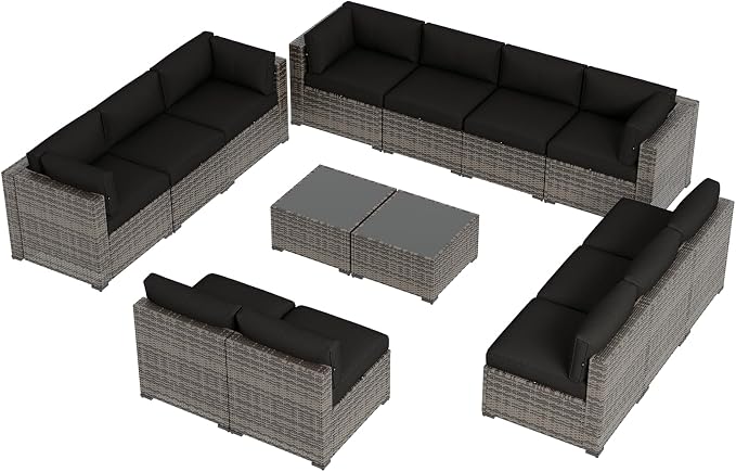 Aoxun Patio Furniture Sets, 14-Piece Outdoor Patio Furniture - Image 9