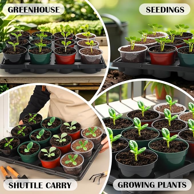 12 Cell Round Nursery Pot Trays Thickened Durable Seedling Pots Shuttle - Image 6
