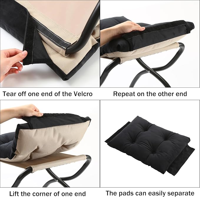 15" Foldable Foot Stool Ottoman - Image 8