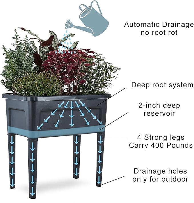 4 Pcs Plastic Raised Garden Beds - Image 5