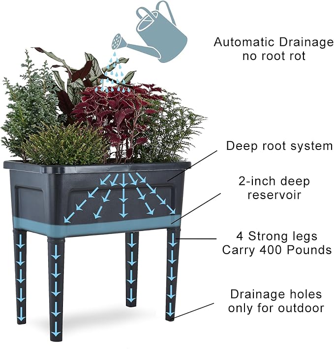 2 Pcs Plastic Raised Garden Beds - Image 5