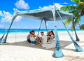 Beach Tent Sun Shelter 10x10ft Beach Canopy Easy Pop Up Sun Shade Portable by Wabolay