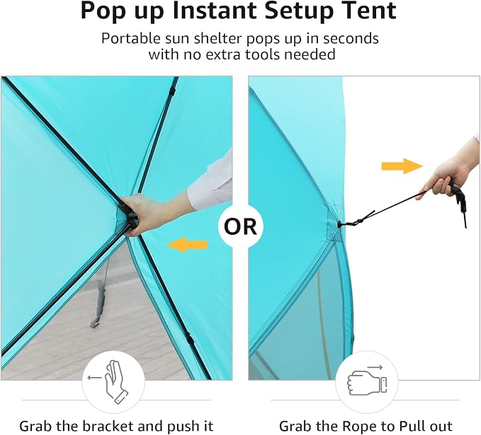 Old Bahama Bay Pop Up Beach Tent, Portable Shade Sun Shelter UPF50+ UV - Image 3
