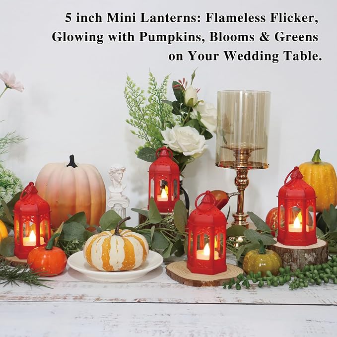 LLQ 8Pcs Mini Moroccan Lantern Decor - Image 7