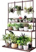 COPREE Bamboo 3-tier Hanging Plant Stand Ladder Planter Shelves Flower Pot by COPREE