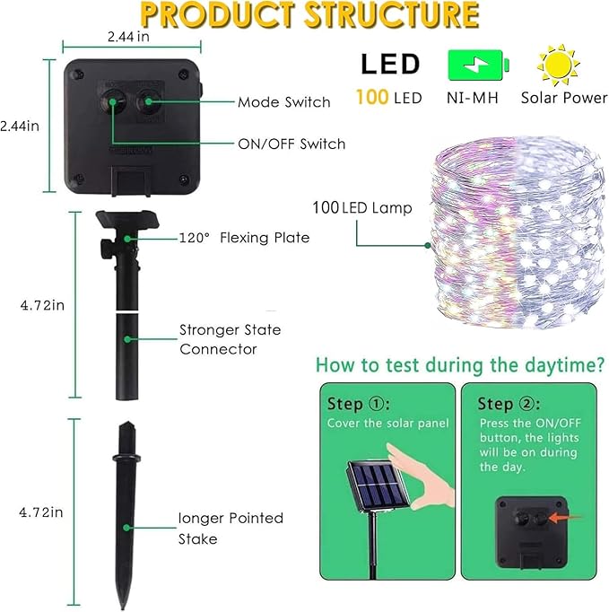 Solar String Lights Outdoor, Fairy Light - Image 5