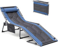 Devoko 4-Fold Padded Portable Folding Outdoor Chaise Lounge Heavy Duty by DEVOKO