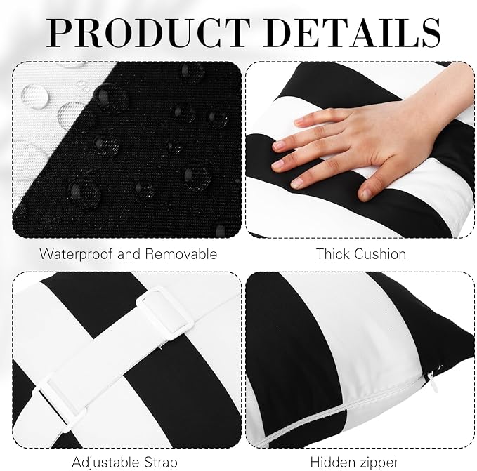 4 Pcs Chaise Lounge Pillow - Image 3