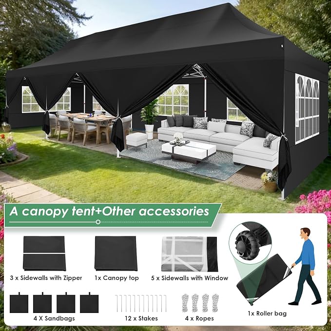COBIZI Canopy Tent 10x30 Pop Up Canopy - Image 2