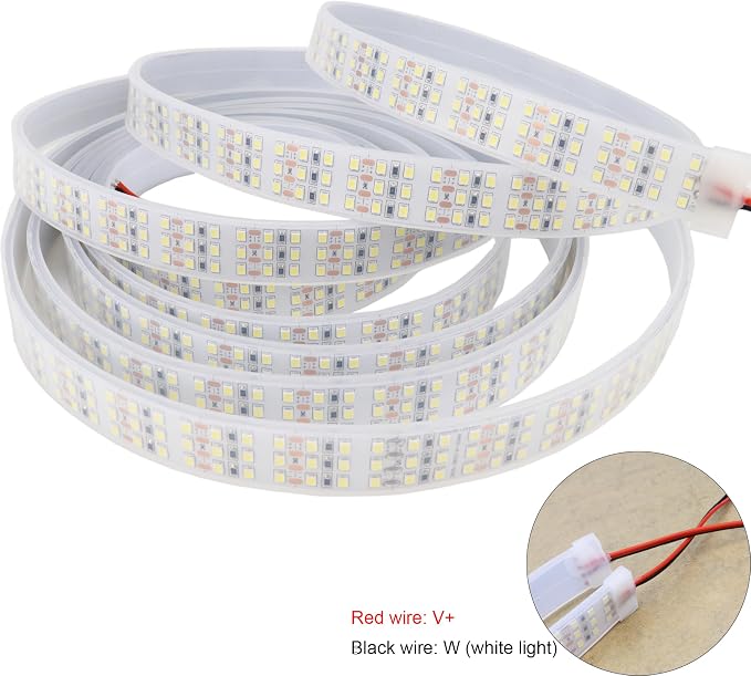 16.4Ft Super Bright Triple Row LED Strip Lights, Daylight White 6000K DC12V - Image 5