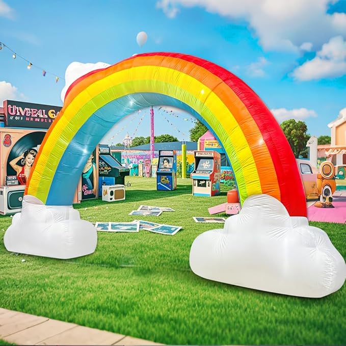 14FT St Patricks Day Inflatable Rainbow Arch, Inflatable Music Archway by KOOY