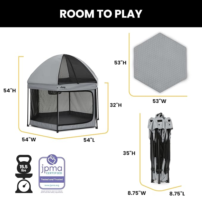 Jeep Hexagon Pop Up Play Yard - Image 6