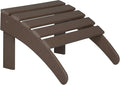 WO Home Furniture Adirondack Ottoman Outdoor Patio Footrest 13.5" Inch Folding by WOHomeFurniture