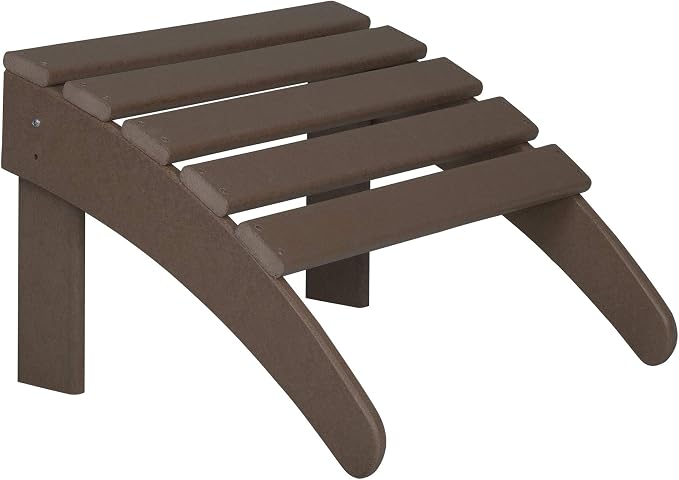 WO Home Furniture Adirondack Ottoman Outdoor Patio Footrest 13.5" Inch Folding by WOHomeFurniture