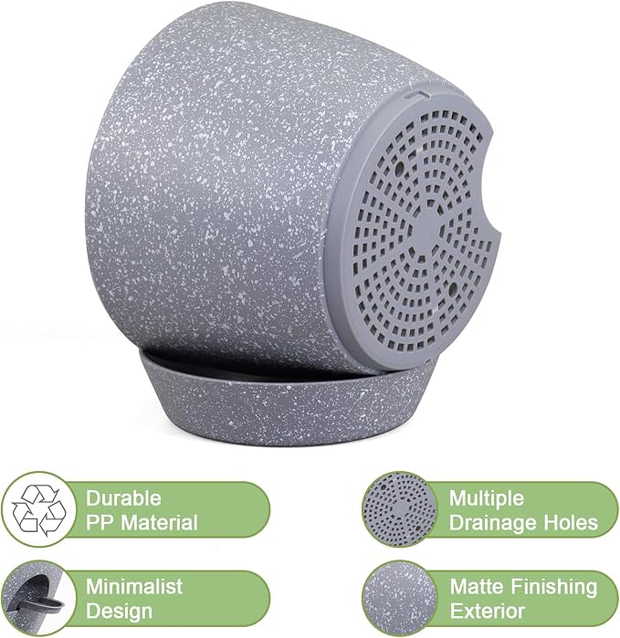 Big Self Watering Pots 12/10/9 inch, Plant Pots - Image 3