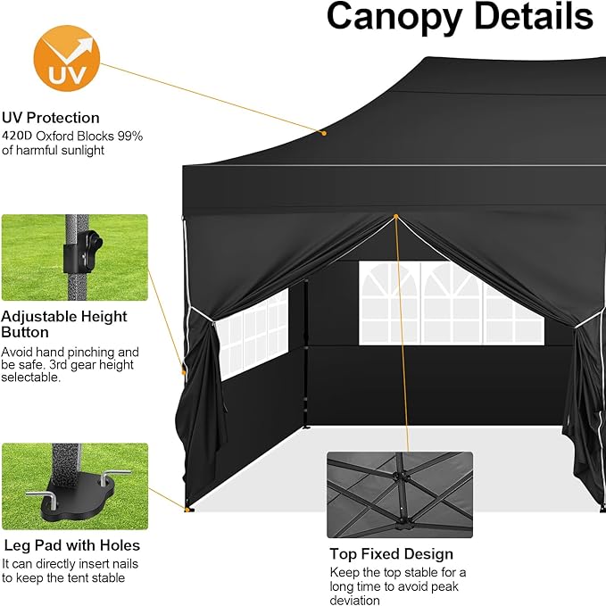 COBIZI 10x20 Pop up Canopy Tent 10x20 Canopy - Image 4