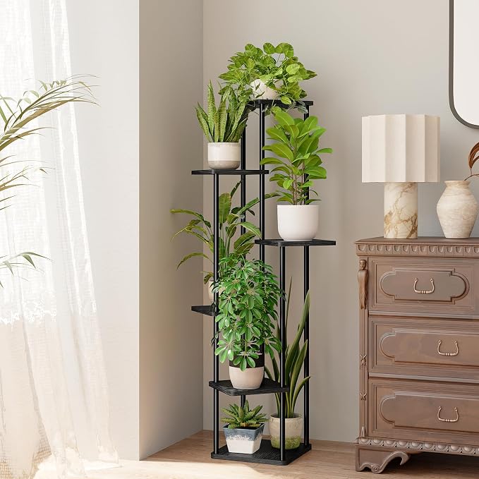 Bamworld Tall Plant Stand Indoor 6 Tier Plant Holder - Image 2