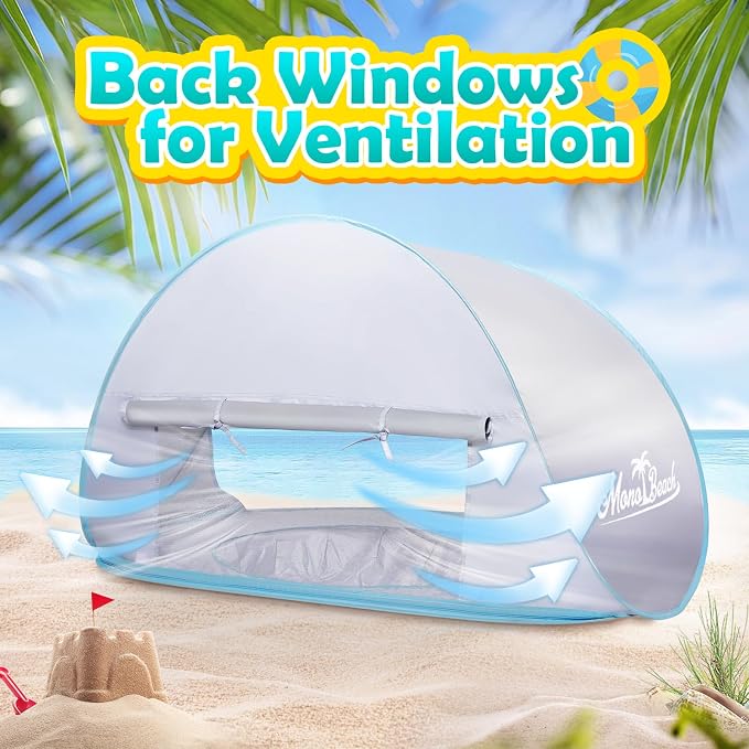 Monobeach Baby Beach Tent Pop Up Portable Shade Pool UPF50+ UV Protection Sun - Image 3