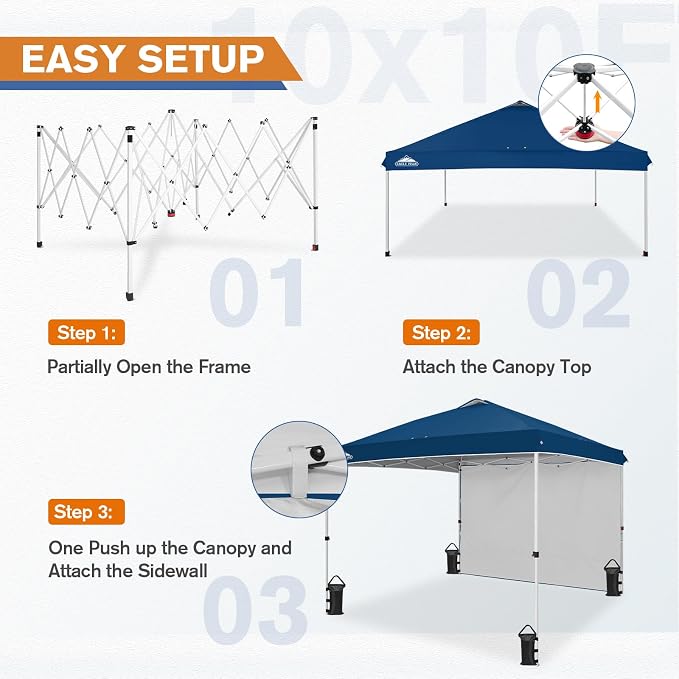 EAGLE PEAK Commercial Canopy 10x10 Pop Up Canopy Tent - Image 2