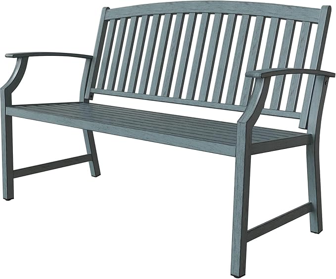 Grand patio 52" Farmhouse Outdoor Bench, Garden Benches by GrandPatio