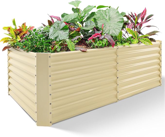 Land Guard 6x3x2ft Galvanized Raised Garden Bed, Planter Boxes Outdoor by LandGuard