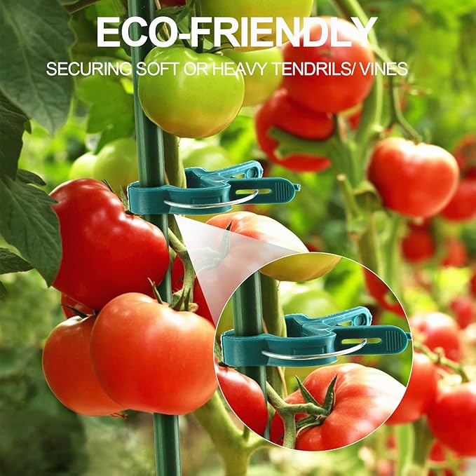 80 Pcs Plant Support Clips, Flower and Vine, Garden Tomato Plant Support Clips - Image 7