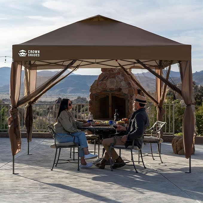 CROWN SHADES Gazebo 10x10 Pop Up Canopy - Image 2