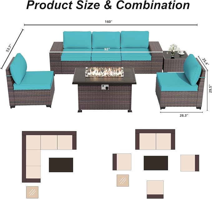 ALAULM 7 Pieces Patio Furniture Set - Image 6