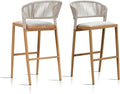 PURPLE LEAF Set of 2 Bar Stools Outdoor Barstools by PURPLELEAF