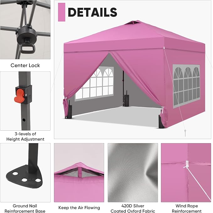 GDY 12x12 Pop Up Canopy Tent - Image 5