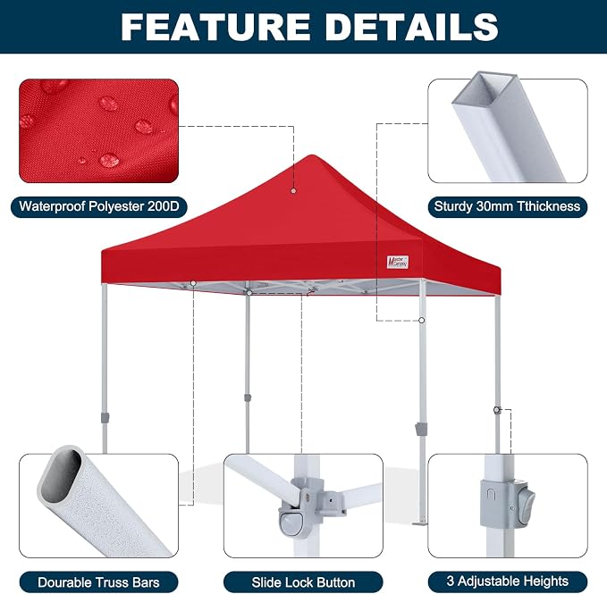 MASTERCANOPY Pop Up Canopy Tent Commercial Grade 10x10 Instant Shelter - Image 4