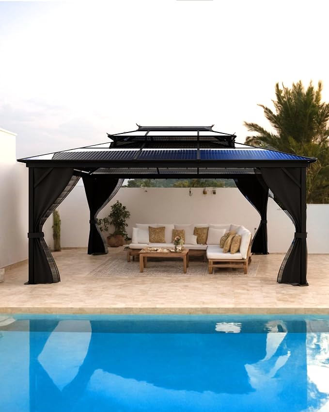 GarveeLife 10 ft x12 ft Hardtop Gazebo - Image 5