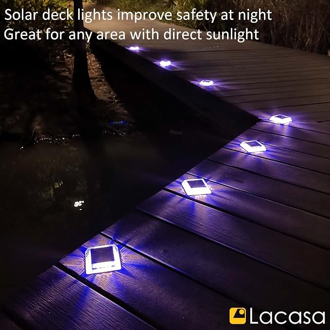 Lacasa Outdoor Solar Light, 4 Pack 30LM IP68 Waterproof Solar Garden Light Auto - Image 8