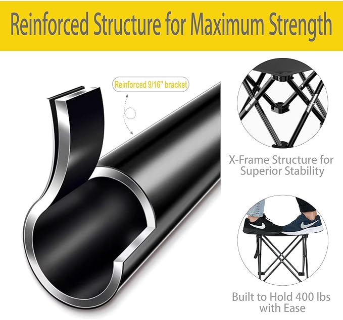 HASIKA Collapsible Stool Foot Rest 2 Pack Folding Stool Portable Outdoor - Image 6