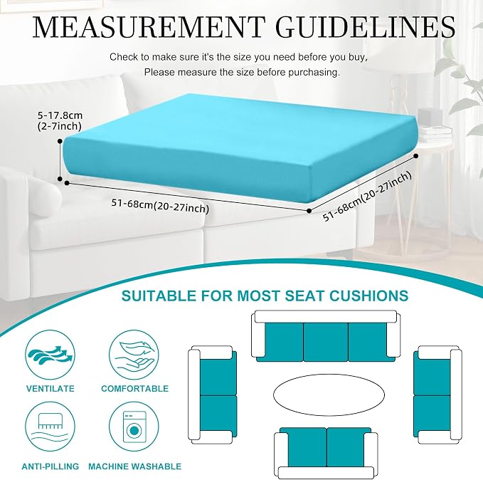 12 Pcs Stretch Patio Cushion Covers, Outdoor Couch Covers Replacement, Outdoor - Image 2