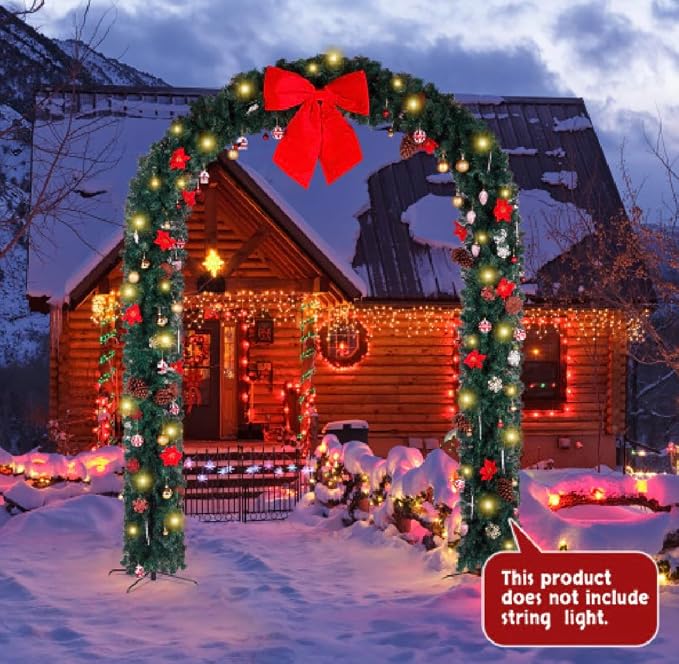 VINGLI Christmas Artificial Tree Arch, Holiday Parties, Festival Home Decor - Image 5