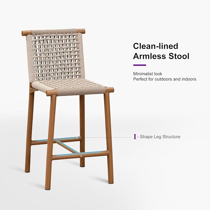 PURPLE LEAF Counter Height Stools Set of 2 - Image 9