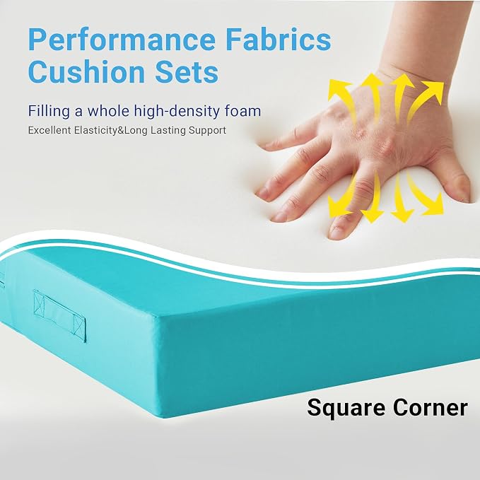 Outdoor Cushions for Patio Furniture, Outdoor Seat Cushion Set 24 x 24 x 5.75 - Image 4