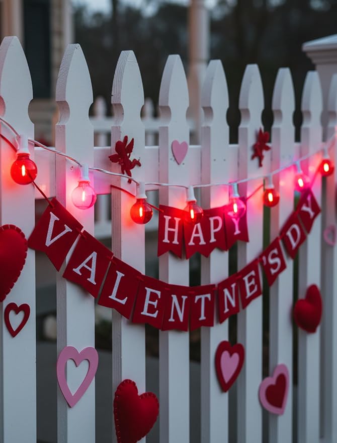 25FT G40 LED Outdoor Valentine's Day String Lights, Hanging Patio Lights - Image 5