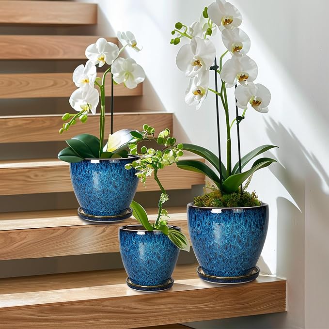 Ceramic Plant Pot, 6.3 Inch Ceramic Planter Pot - Image 7
