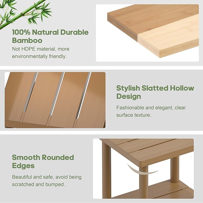 Outdoor Side Table, 2-Tier Small Outdoor Table - Image 4
