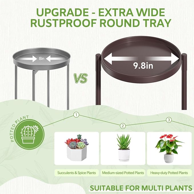 iDavosic.ly 6 Tier Large Plant Stand Indoor, 10 Inch Wide Tall Corner Metal - Image 3