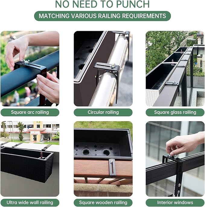 Planter Box Bracket, Flower Box Holder Brackets, Adjustable Window Box Brackets - Image 5